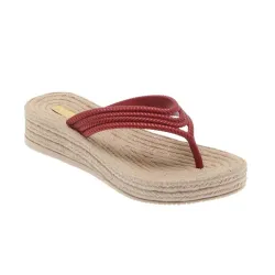 Chinelo Plataforma Feminino Vermelho Terra & Água