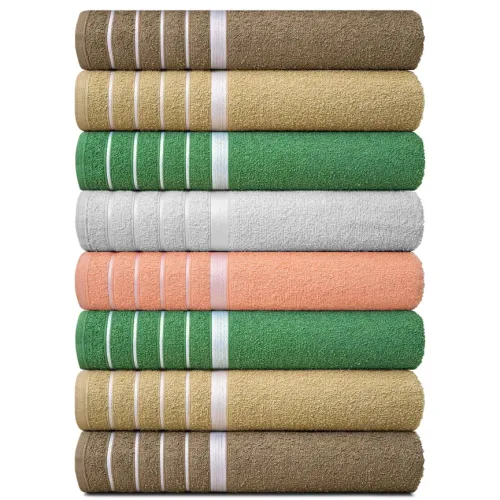 Kit 8 Toalhas de Banho Gigantes Softmax 100% Algodão 80x150cm - 330g Neutras