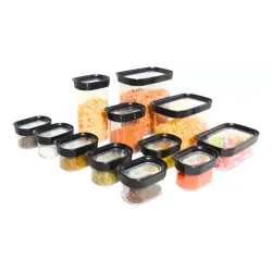 Kit Conjunto De 12 Potes Herméticos Mantimentos E Temperos Cor Branco