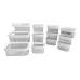 Kit Conjunto De 12 Potes Herméticos Mantimentos E Temperos Cor Branco
