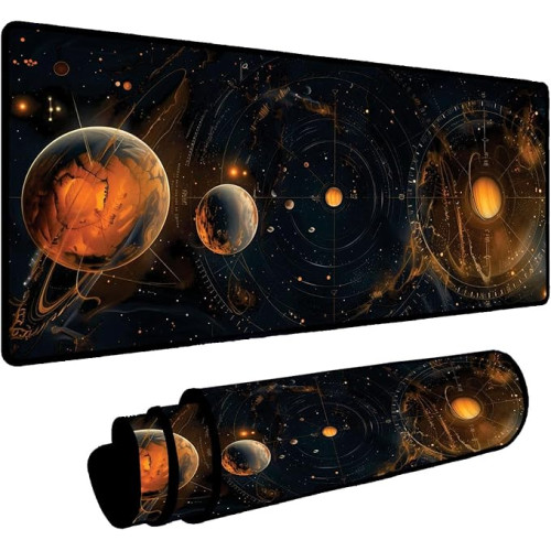 Mouse Pad Gamer Deskpad Speed Extra Grande Profissional com Borda Costurada 80x40cm - Constelação