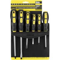 EDA Chaves De Fenda E Phillips Cromo Vanádio Jogo Com 6 Peças Eda