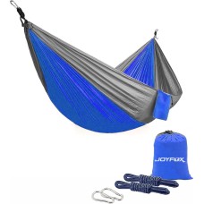 JOYFOX Rede De Dormir Camping Construção Rápida, Portátil Dobrável Rede de Árvore Acampamento (Médio Azul)