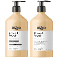 Kit L'Oréal Absolut Repair Shampoo 750ml + Condicionador 750ml Kit L'Oréal Absolut Repair Shampoo 750ml + Condicionador 750ml