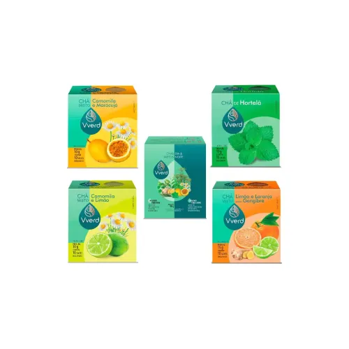 Kit 5 Chás Vverd Sabor e Saúde em Cada Xícara