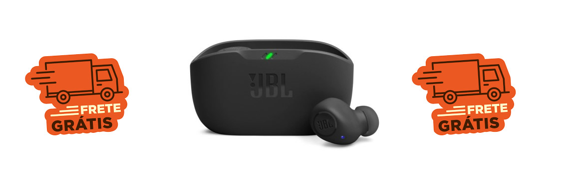 JBL, Fone de Ouvido Sem Fio, Bluetooth, Wave Buds TWS - Preto